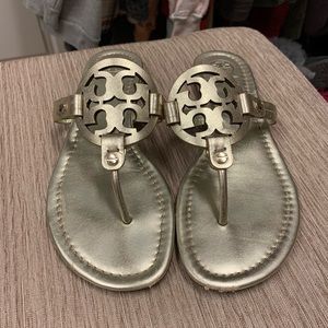 Tory Burch metallic sandals